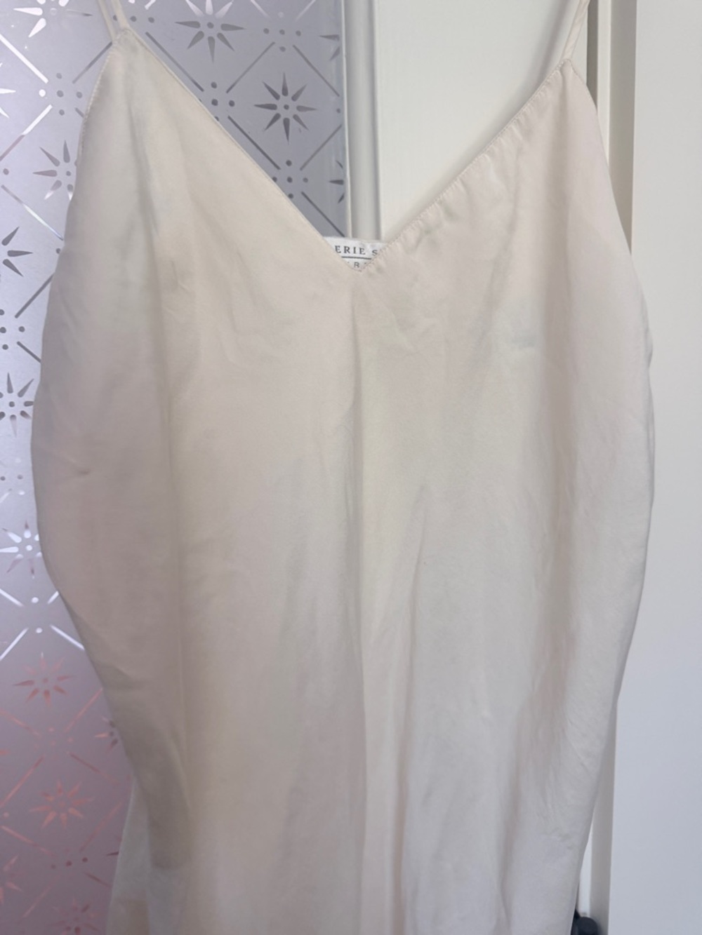 Vintage Valerie Stevens Pure Silk Elegant Cream Slip Dress Spaghetti Straps Sz M - Picture 5 of 6